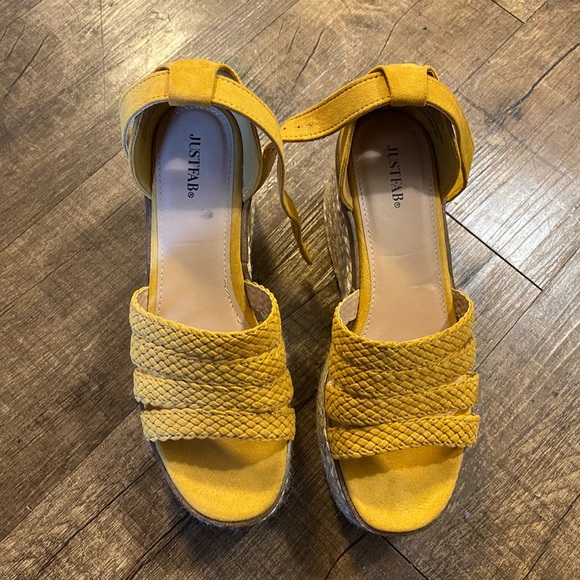 Just Fab Retro Vibes Platform Espadrille, Size 7.5 - Picture 4 of 7